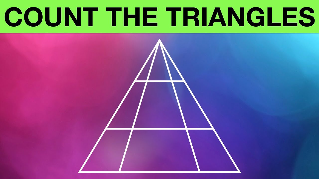 Count the Triangles Puzzle #1 | Counting Shapes Brain Teaser Puzzles with Answers