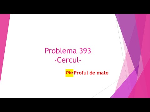 Problema 393: Cercul #profuldemate2020 #Bacalaureat #Evaluare #Națională #matematică