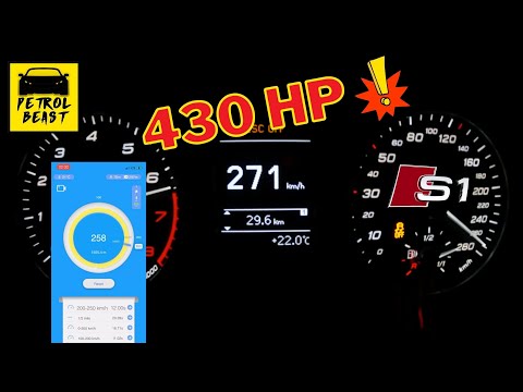 430 HP Audi S1 Sportback ACCELERATION 0-271 KM/H!!! 2.0 TFSI Quattro stage 3"RS1" + SOUND