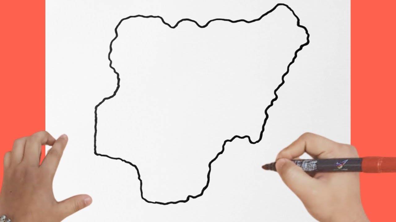 How To Draw NIGERIA Map - Easy Drawing Tutorial