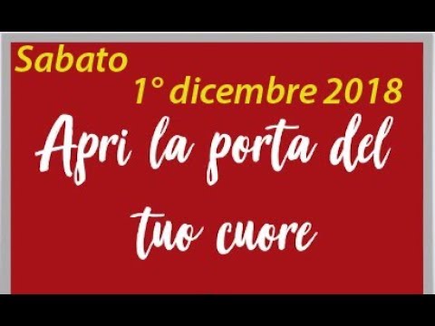 Sabato 1 dicembre 2018
