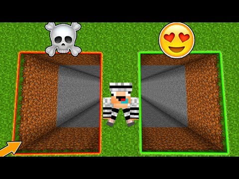 WÄHLE NICHT DAS FALSCHE LOCH IN MINECRAFT