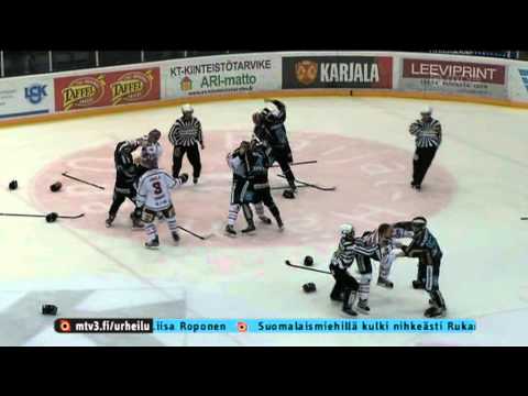 Pelicans-HIFK - joukkotappelu 26.11.2011