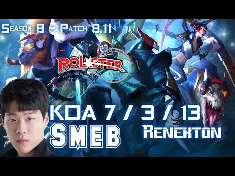 KT Smeb RENEKTON vs IRELIA Top - Patch 8.11 KR Ranked