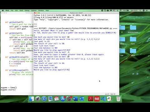 Python Programming Assignment 0502 Cupsanddice