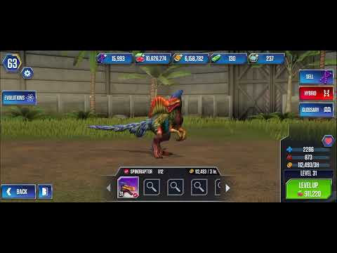 Level 40 Spinoraptor! - Jurassic World: The Game