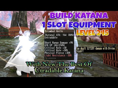 Toram Online - Katana Build 1 Slot Equipment Level Cap 245 | Build Combat Knife Katana