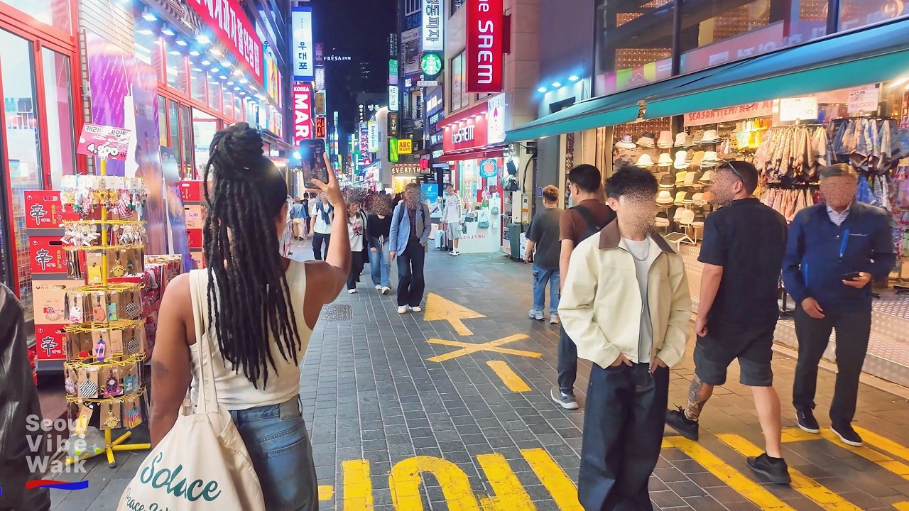 Immersive street-level walking tour through Seoul Hongdae, South Korea, showcasing authentic urban landscapes, local architecture, and the vibrant atmosphere of the city's neighborhoods