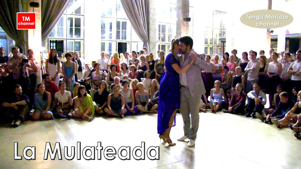 “La Mulateada”. Daniel Tuero and Irina Ravinskaya at the milonga in Moscow. Милонга в Москве.