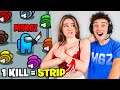 1 KILL REMOVE 1 CLOTHING W GIRLFRIEND Among Us Challenge