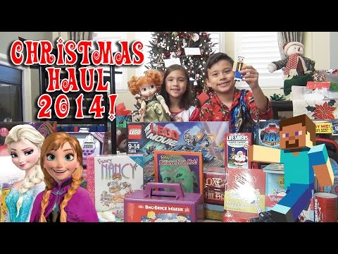 CHRISTMAS HAUL 2014!!! Minecraft, Frozen, LEGO, My Little Pony! What We Got For Christmas! Video