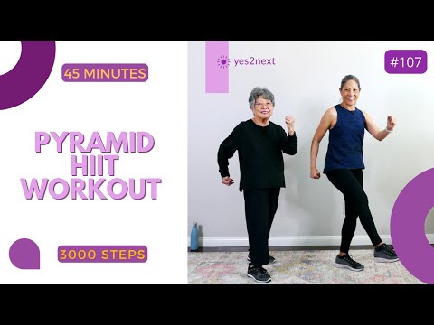 Beginner HIIT Workout for Seniors at home | Low Impact, Pyramid format
