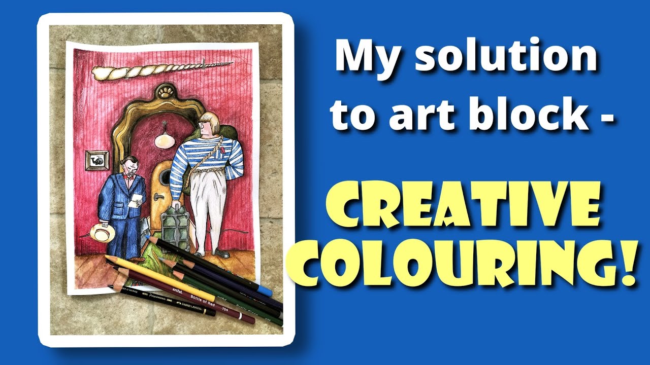 Having fun with printable colouring pages