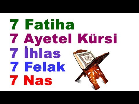 7 Fatiha + 7 Ayatul Kursi + 7 Ikhlas + 7 Falaq + 7 Nas (Surah) Quran