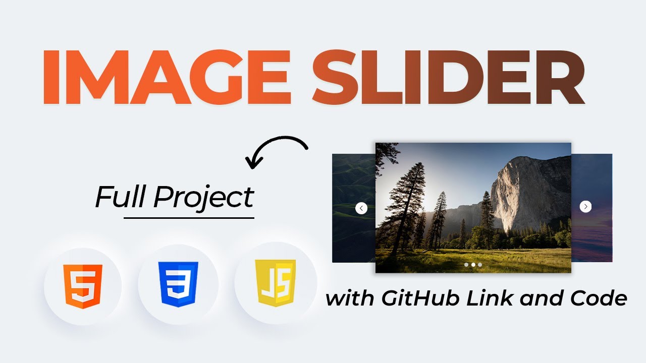 Image Slider Project using HTML, CSS and JavaScript | Responsive Image Slideshow with Buttons