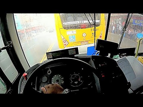 Motorista de Ônibus urbano na chuva inesperada - Caio Apache Vip 2(Brás/SP) - GoPro
