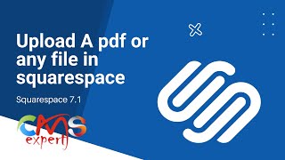 How to upload pdf or any other file in Squarespace