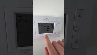 How to lock and unlock an Emerson 1F83C-11PR 80 series thermostat