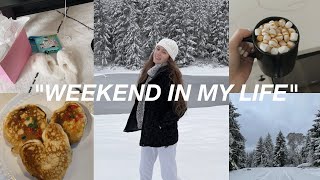 weekend in my life vlog: snow storm in washington state + valentines day weekend
