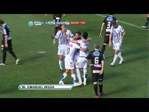 Gol de Insúa. Godoy Cruz 2 - Rafaela 0. Torneo Inicial. Tercera Fecha. Fútbol Para Todos