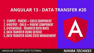 Data transfer between components in angular 13 (parent to child + @input + @Output  + @ViewChild)