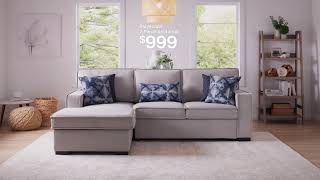 Bob's Discount Furniture Sofa with hidden storage 5 stars