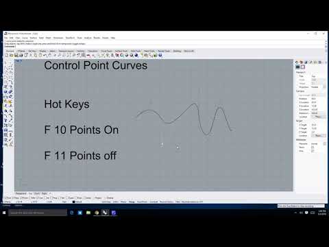 Rhino 6 Lesson 15  2D Drawing-Control Point Curves in Rhino 6 Part 1