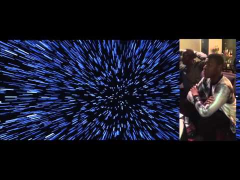 John Boyega reaction to Force Awakens Trailer (side by side)