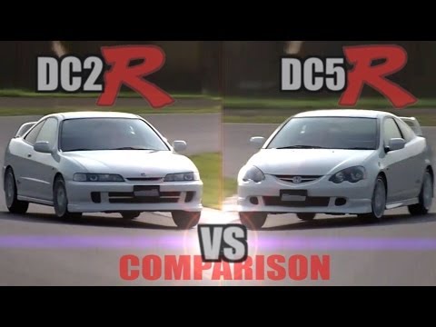 [ENG CC] Integra Type R DC2 vs. DC5 - Tsukuba lap comparison 2001