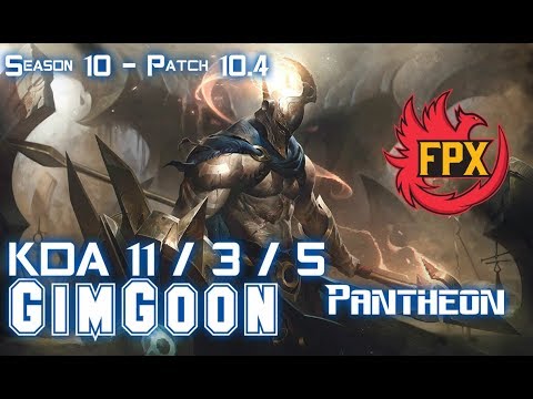 FPX GimGoon PANTHEON vs RENEKTON Mid - Patch 19.4 KR Ranked