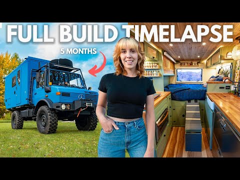 DIY Unimog Build TIMELAPSE: Start To Finish 38 Year Old Ex-Military Expedition Truck Camper