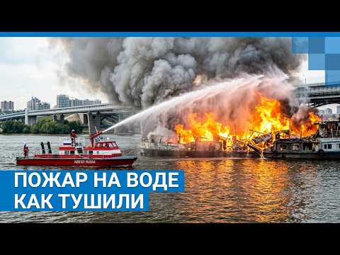 Спасатели потушили горящий катер — эпические кадры показательных учений
