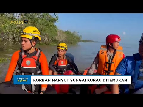 POLAIRUD POLRES BANGKA BERSAMA TIM SAR TEMUKAN KORBAN HANYUT DI SUNGAI KURAU