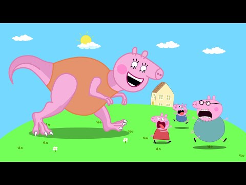 Mummy Pig turns into a dinosaur?? Peppaa Pig Funny Animation