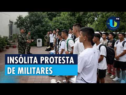 Insólita protesta de militares en Tibú, Norte de Santander