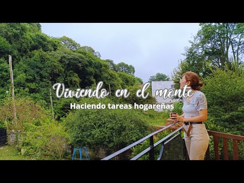 Quiet life in the mountains. Household chores.