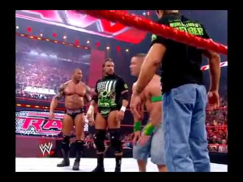 John Cena with Batista with DX HBK & HHH