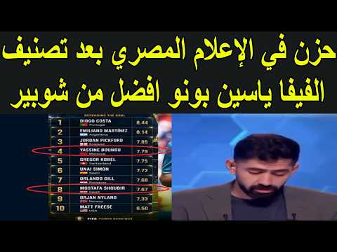 صدمة الإعلام المصري بسبب تصنيف الفيفا حارس المغرب بونو افضل من مصر