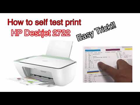 How to self test print hp deskjet 2722