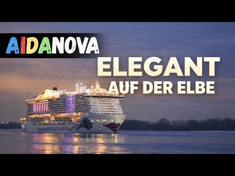 AIDAnova verlässt Hamburg LIVE | Elbe-Passage hautnah aus Wedel