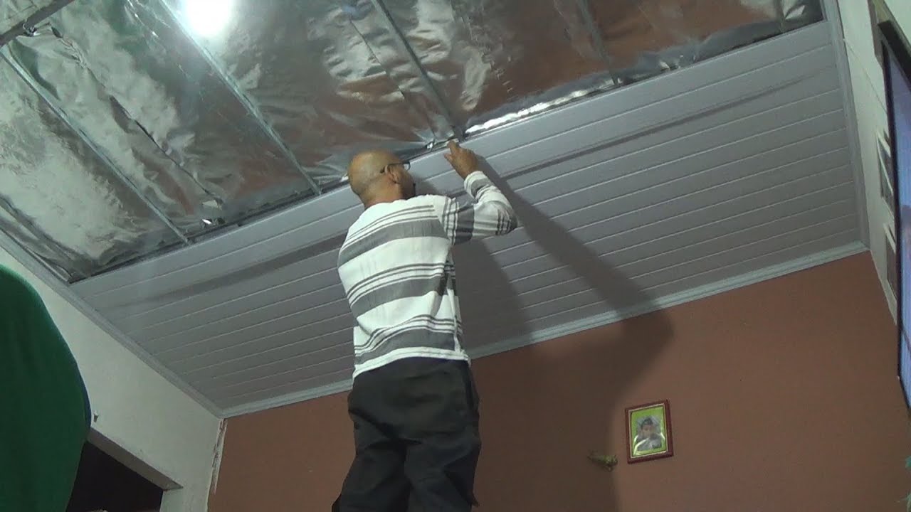 FORRO PVC COM MANTA TÉRMICA INSTALAÇÃO PASSO A PASSO   TESTE DE EFICIÊNCIA DA MANTA