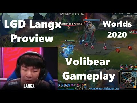 Worlds 2020 Proview LGD Langx Volibear Gameplay POV Top vs Camille  LGD vs UOL