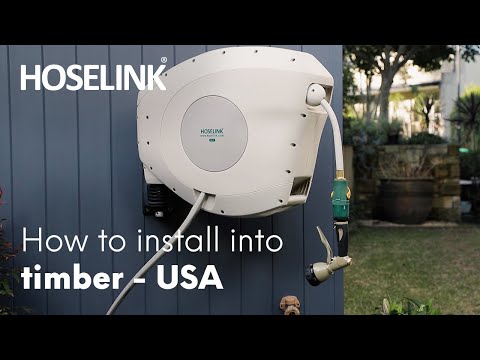 Hoselink USA - How to Install Our Retractable Garden Hose Reel on to Timber