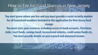 How to File for Food Stamps New Jersey