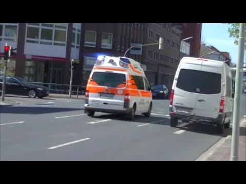Neuer KTW Malteser Wilhelmshaven auf Alarmfahrt Richtung Klinikum und Alarm für denn LZ der BF WHV