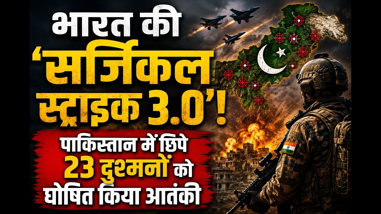 भारत की 'सर्जिकल स्ट्राइक 3.0'! पाकिस्तान में छिपे 23 दुश्मनों को घोषित किया आतंकी