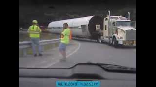 preview picture of video 'pilotcar.tv™ -  Time-Lapse Milk Silo Ramp Trouble Brattleboro VT'