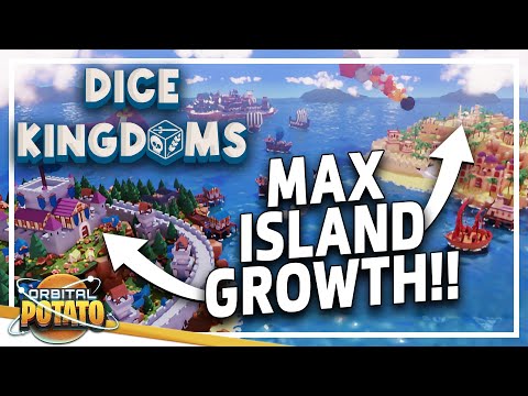 MAXIMUM Build Islands!! (HUGE GAME!) - Dice Kingdoms - Resource Management Combat City Builder