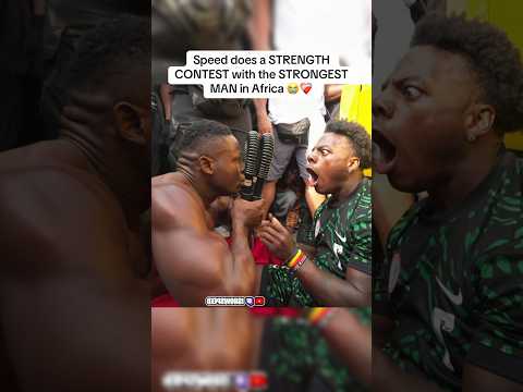 SPEED DOES A STRENGTH CHALLENGE with the STRONGEST MAN IN AFRICA 😭 | #ishowspeed #fyp