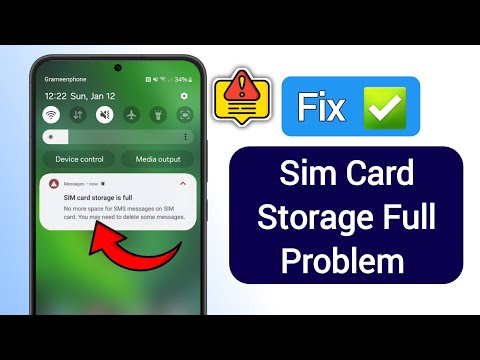 How to Fix SIM card storage is full No more space for SMS messages on SIM card Problem